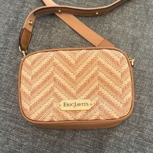 Eric Javits Woven Tan Crossbody Bag